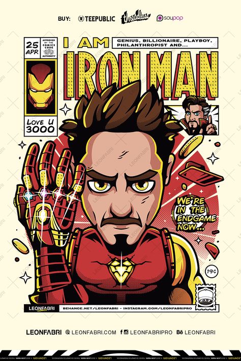 I AM IRON MAN TSHIRT PRINT AVENGERS ENDGAME TONY STARK DOCTOR STRANGE CARTOON MARVEL COMICS HOMEM DE FERRO ESTAMPA #avengersendgame #comic #comics #doctorstrange #film #ironman #leonfabri #marvelcomics #movies #superhero #tonystark Comic T Shirt Design, Iron Man Tshirt Design, Mens Graphic Tshirt Design, Marvel Tshirt Design, Endgame Tony Stark, Iron Man Canvas, Iron Man Comic Art, Iron Man Comics, Iron Man Design