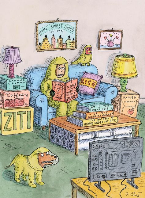 Home Sweet Home (So Far) | The New Yorker Roz Chast, New Yorker Cartoons, Party Projects, Native American Artists, How To Make Comics, Baboon, Big Book, The New Yorker, Funny Cartoons