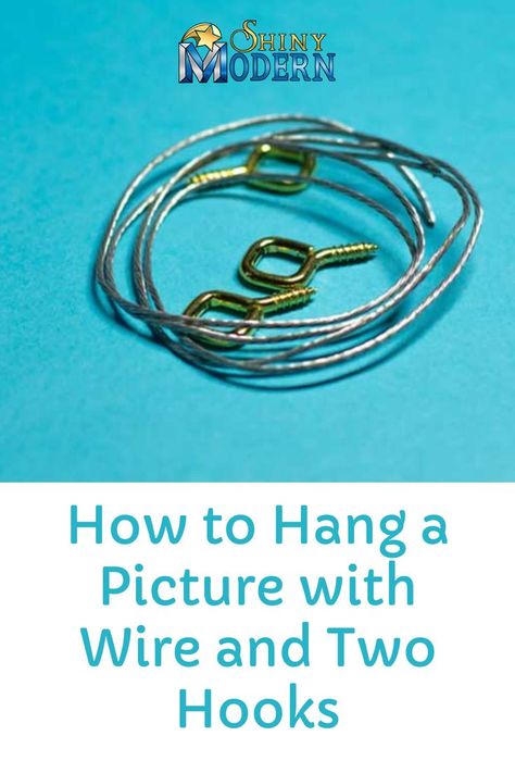 It is important to use the proper mounts when hanging paintings. Here is how to hang a picture with wire and two hooks. How To Hang A Picture With Wire, How To Hang A Picture With Two Hooks, Picture Wire Hanging, Picture Hanging Tips, Hang A Picture, Picture Wire, Change Picture, Picture Hook, Hanging Picture Frames