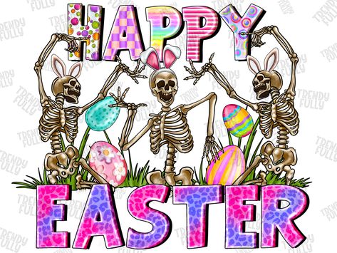 Happy Creepster, Easter Skeleton, Happy Easter Images, Twisted Art, Happy Easter Wallpaper, Bunny Flower, Cricut Art, Easter Designs, Skeleton Png