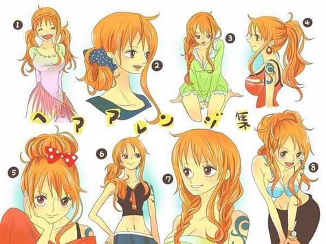 Anime hairstyles Anime Hairstyles Male, Anime Hair Color, Hairstyles List, Twin Braids, Manga Hair, Hairstyle Names, Anime Boy Hair, One Piece Nami, Nami One Piece