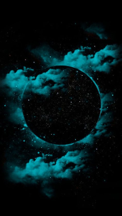 Teal And Black Aesthetic, Dark Teal Aesthetic, Cyan Background, Turquoise Aesthetic, Dark Cyan, Dark Green Aesthetic, Beautiful Wallpaper For Phone, Planets Art, Teal Wallpaper