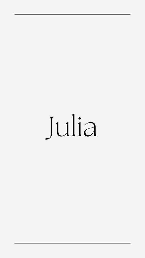 Pin by @kyleevking ✨ Julia Name, Name Idea