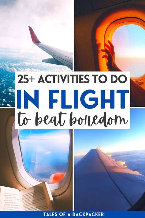 Flight Tips: Looking for ideas for things to do on a plane? It can be hard to fill the time on long flights, but don't worry, I've got you covered - after taking flights all over the world (even 16.5 hours from the UK to Australia!) I've had plenty of practise at finding things to do on long flights! Check out these ideas for things to do on flights that will keep you entertained - or at the very least to help pass the time on your flight! Long Haul Flight Tips, Flight Tips, Plane Flight, Flight Essentials, Long Flight, Long Haul Flight, Plane Travel, Long Flights, Backpacking Travel