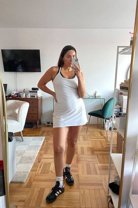 We Tested the Viral Outdoor Voices Exercise Dress | Who What Wear Outdoor Voices Dress Outfit, Outdoor Voices Outfit, Exercise Dress Outfit, Outdoor Voices Dress, Cali Fits, Outdoor Voices Exercise Dress, Voice Warm Ups, Viral Dress, Exercise Dress