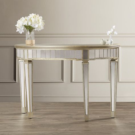 Classy Furniture, Home Hall Design, Mirrored Console Table, Mirror Console, Console Sofa, Hall Design, Console And Sofa Tables, Mirrored Furniture, Hair Scarf