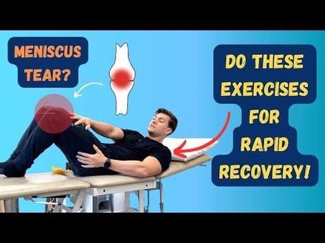 How To Heal A Meniscus, Meniscus Rehab Exercises, Meniscus Root Tear Recovery, Meniscus Rehab Exercises After Surgery, Torn Medial Meniscus Exercises, Kt Tape Knee Medial Meniscus, Knee Strength, Knee Exercises, Good Health Tips