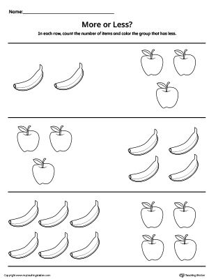 **FREE** Count More or Less Worksheet Worksheet. Practice counting numbers and determining which number is lower in this printable worksheet. Less Or More Worksheet, More And Less Activities Preschool, More And Less Worksheet, More Or Less Worksheets, Worksheet For Kids, Counting Numbers, Number Worksheets, Interesting Topics, More And Less