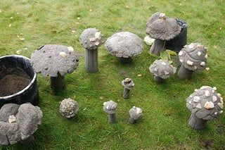 Concrete Garden Mushrooms : 5 Steps (with Pictures) - Instructables Concrete Garden Projects, Concrete Toadstool Diy, Cement Mushrooms Painted, Making Mushrooms For Garden, Diy Mushroom Yard Decor, How To Make Concrete Mushrooms, Diy Cement Mushrooms, Concrete Mushrooms Diy Yard Art, Diy Mushroom Garden Decor