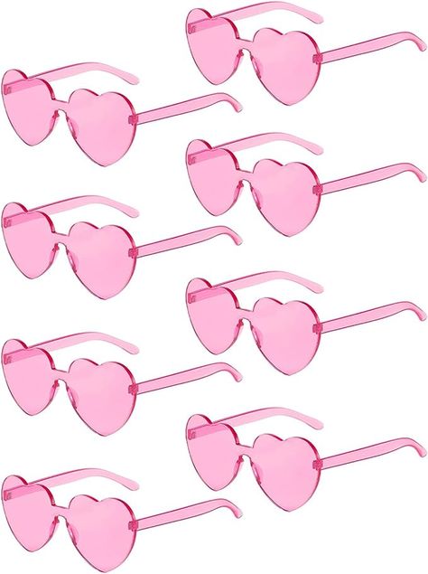 Halloween Glasses, Pink Party Theme, Pink Sweet 16, Pink Party Favors, Sweet Sixteen Birthday Party Ideas, Heart Shaped Glasses, Cute Birthday Ideas, Pink Birthday Party, Heart Glasses