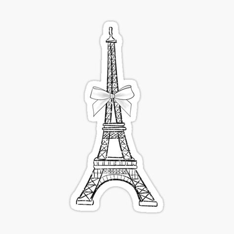 Eiffel Tower cute girly fashion illustration Sticker Eiffel Tower Sticker, Paris Stickers, Eiffel Tower Illustration, Colorful Bead Bracelets, Paris Aesthetic, Bullet Journal Stickers, Bead Bracelets, Journal Stickers, Girly Fashion