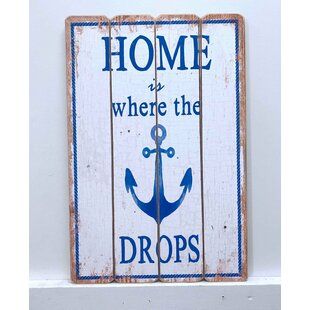 Lake Crafts, Cruise Theme, Boat Wall Decor, Theme House, Anchor Crafts, Anchor Signs, Copper Wall Decor, Blue Quote, Anchor Wall Decor