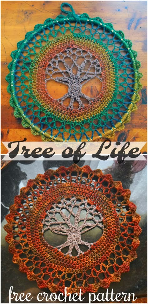 Crochet Sun Catcher Pattern Free, Storage For Yarn Ideas, Tree Of Life Mandala Crochet, Crochet For Home Free Pattern, Crochet Projects For One Ball Of Yarn, Ren Fest Crochet Patterns, Glow Yarn Ideas, Crafts For Two People, Crochet Medallions Free Pattern