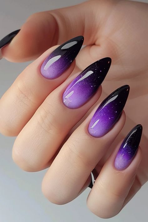 Are you ready to take your nail game to the next level with a trend that’s both mesmerizing and versatile? Ombre nails have taken the beauty world by storm, offering a seamless blend of colors Reverse Ombre Nails Glitter, Purple Black Ombré Nails, Purple Ombre Nails Acrylic, Ombre Purple Nail Designs, Dark Purple Ombré Nails, Cool Acrylic Nails Designs, Acrylic Nail Designs Ombre, Purple Acrylic Nails Almond, Dark Purple Ombre Nails