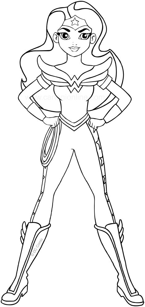 Wonder Woman (DC Superhero Girls) coloring page to print Super Heroes Coloring Pages, Superheroes Wallpaper, Superman Coloring Pages, Wonder Woman Superhero, Superhero Coloring Pages, Superhero Coloring, Female Superhero, Dc Super Hero Girls, Reading Comprehension Activities