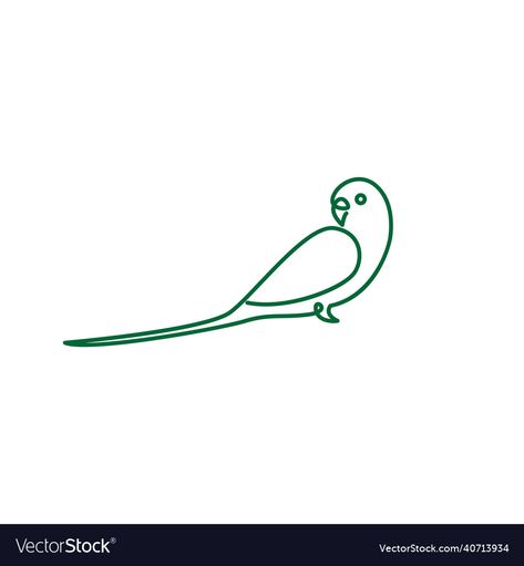 Small Parakeet Tattoo, Budgie Tattoo Simple, Conure Tattoo, Budgie Tattoo, Parrot Tattoo Design, Parakeet Tattoo, Budgie Art, Origami Parrot, Parrot Tattoo