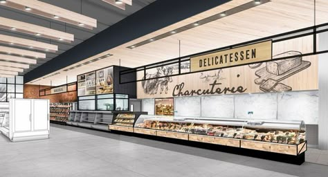 Grocery Store Design, City Decor, Supermarket Design, Butcher Shop, Retail Store Design, Food Court, Construction Process, Brand Experience, Core Values