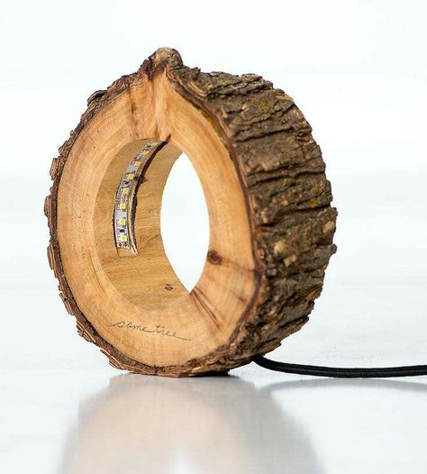 Tre Kunst, Diy Luminaire, Light Tree, Tree Slice, Diy Lampe, Deco Nature, Into The Wood, Circle Light, Log Furniture