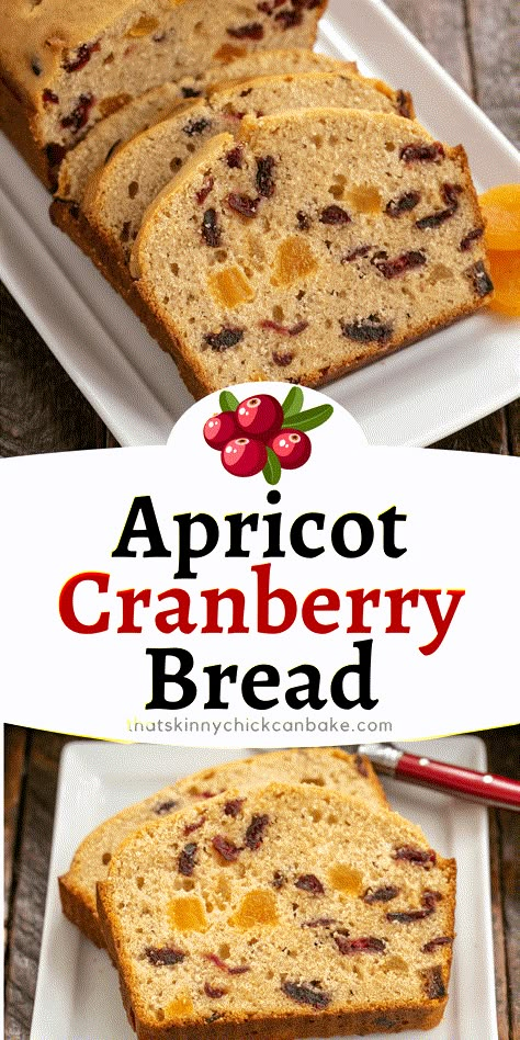 Dried Fruit Quick Bread Recipes, How To Use Dried Apricots, Cranberry Orange Bread Dried Cranberries, Apricot Raisin Bread, Dried Apricot Bread Recipe, Recipes Using Dried Apples, Dried Fruit Bread Recipes, Dried Apricot Recipes Baking, Dried Fruit Bread