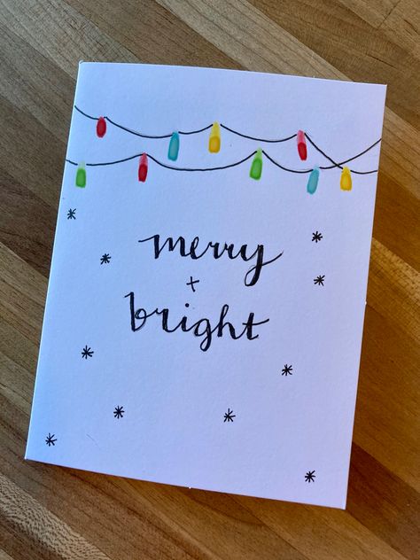 New Year Cards Handmade, Sending Sunshine, Watercolor Christmas Card, Simple Holiday Cards, Holiday Cards Handmade, Handmade Christmas Card, Happy New Year Cards, Christmas Card Art, Christmas Thank You