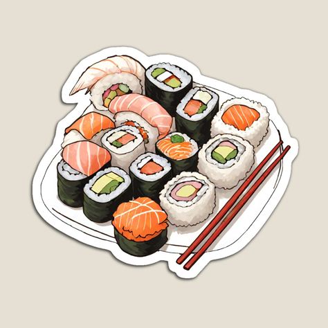 Dive into a world of flavor with our sushi illustration – a feast for the eyes that's almost as satisfying as the real thing! #redbubble #redbubbleartist #redbubbleshop #redbubblestore #redbubbleart #redbubblestickers #stickers #stickershop #sale #store #shop #smallbusiness #independentartist #artist #art #explore #fanart #digitalart #foodie #food #foodart #Illustrator #sushitime #sushiroll Sushi Art Illustration, Sushi Stickers, Sushi Illustration, Sushi Time, Sushi Art, Red Bubble Stickers, Bubble Art, Food Illustration, Foodie Food