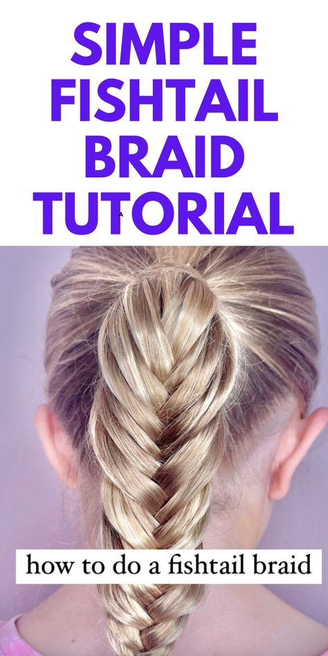 EASY Fishtail Braid Hair Tutorial - Looking for an easy hair tutorial? This is a simple fishtail braid hair tutorial for you. Easy Fishtail Braid, Fishtail Ponytail, Messy Fishtail Braids, Fish Tail Side Braid, Aussie Hair Products, Fishtail Hairstyles, Fishtail Braid Hairstyles, Ponytail Tutorial, Braided Hair Tutorial