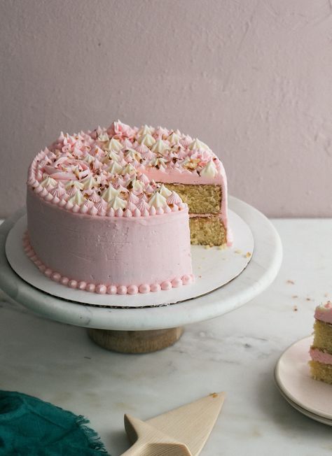 Coconut Cake with Hibiscus Frosting – A Cozy Kitchen Hibiscus Frosting, Dessert Corner, Mental Preparation, Southern Cakes, Yummy Things To Bake, Bakery Style Cake, Dessert From Scratch, Baking Journal, Pear Cake