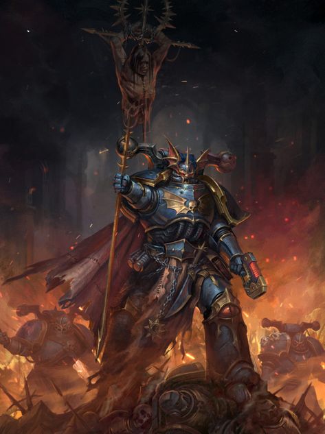 Night Lord Total Warhammer, Space Marine Art, Chaos 40k, Night Lords, Chaos Lord, Grey Knights, Warhammer 40k Art, Gallery Artwork, Warhammer Art