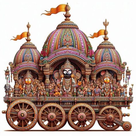 rath yatra Jagannath Puri, Rath Yatra, Birthday Text, Ganesh Images, Shiva Art, Landscape Drawings, Ganesha, Premium Photo, Shiva