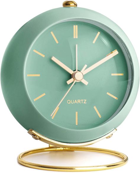 Amazon.com: AYRELY® Battery Operated Desk Alarm Clocks with Light,Retro Silent No Ticking Analog Small Clock,Loud Table Clock for Bedside/Bedroom/Kitchen/Office/Travel/Kids/Room Decor Aesthetic Vintage(Green) : Home & Kitchen Analog Alarm Clock, Desk Alarm Clock, Travel Kids, Bedside Clock, Small Clock, Office Clock, Analog Clock, Alarm Clocks, Radio Clock