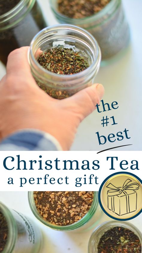 Make the best Christmas tea - Souly Rested Homemade Tea Bags Diy, What To Do With Expired Tea Bags, Christmas Tea Blend Diy, How To Make Homemade Tea, Christmas Food Presents Diy Gifts, Christmas Tea Blends Recipes, Diy Tea Blends Recipes, Honey And Tea Gift Ideas, Tea Gift Basket Ideas Diy