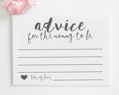 Printable+Mommy+Advice+Cards Mommy Advice Cards, Bridal Shower Advice Cards, Bridal Shower Advice, Baby Shower Advice Cards, Wedding Advice Cards, Baby Shower Advice, Fun Baby Shower Games, Mommy To Be, Card Templates Free