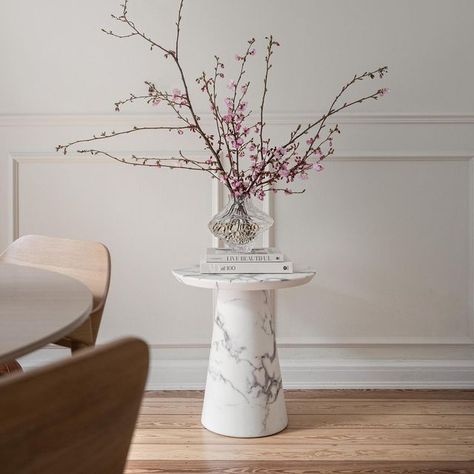 Von Chadaux on Instagram: "Spring and cherry blossom!🌸 Our Vera side table in the lovely home of @scandinavian.interior" Cherry Blossom Vase, Kitchens And Bedrooms, Lovely Home, Entry Foyer, Scandinavian Interior, Vases Decor, Cherry Blossom, Side Table, Blossom