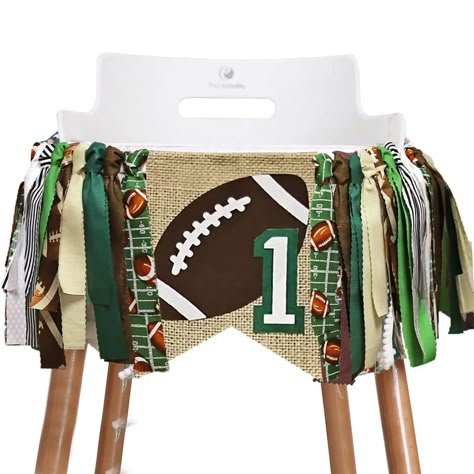 PRICES MAY VARY. 【Package Include】Football Highchair banner,made up of high quality linen, cloth and twine, Made by hand-woven,product that carefully brings surprise for 1st birthday party. 【SIZE 】Football ONE banner match the high chair perfectly,include the dovetail flag（ 6.5*8in），cloth（10in），Hemp rope（80in）, Looks Lovely in All the Photos. Glad You Hope This is a Great Decoration. 【High Quality】First year down football highchair banner quality is excellent and can be reused. Add a nice touch Football First Birthday Party, Baseball Highchair Banner, Nfl Party, Football First Birthday, Football Fabric, Birthday Football, Baseball Banner, Football Banner, Football Birthday Party