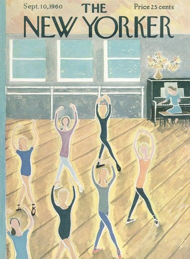 Ilonka Karasz, New Yorker September, New Yorker Cover, Ballet Posters, Ballet Moves, New Yorker Covers, 1960's Fashion, Vintage Illustrations, Cover Story