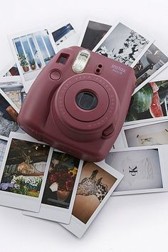 Fujifilm X UO Custom Colour Burgundy Instax Mini 8 Camera Instax Mini 8 Camera, Fotocamere Vintage, Instax Mini Camera, Instax Camera, Polaroid Photography, Instax Mini 8, Polaroid Camera, Polaroid Pictures, Types Of Cameras