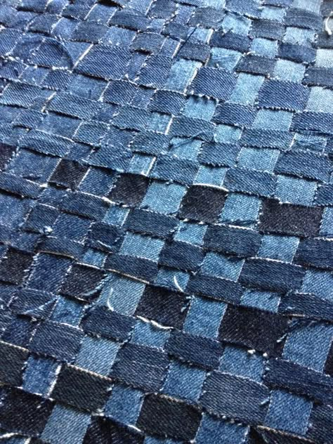 Denim Weaving, Denim Mood Board, Denim Collage, Denim Moodboard, Denim Wall, Recycling Denim, Recycle Design, Wall Style, A Level Textiles