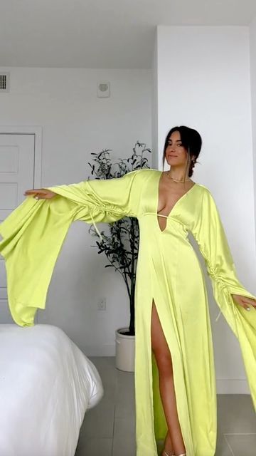 REVOLVE on Instagram: "thanking the dress gods and @bynicolevoz for showing us the @cultgaia winona gown 💚💚💚 get the look at the link in our bio" Dubai Trip, Revolve Dress, Revolve Dresses, Clothes Patterns, Dress Summer, Get The Look, Clothing Patterns, Summer Style, Spring Summer Fashion