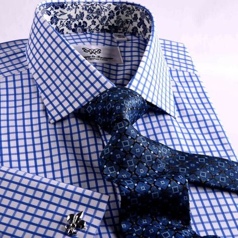 As expected they are great will buy again Business Dress Shirts, Stylish Shirts Men, Business To Business, Mens Fashion Blazer, Mens Attire, French Cuff, Blue Checkered, Fashion Suits For Men, Business Dress