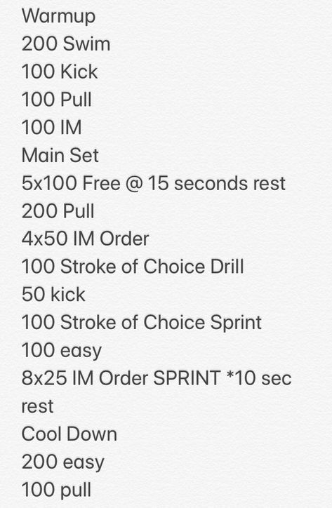 Master Swimming Workouts, Swim Practice Workouts Freestyle, 2500 Yard Swim Workout, Swimming Sets For Beginners, Swimming Practice Workouts, Swim Routine Pool Workout, Easy Swim Sets, Off Season Swim Workouts, Swim Training Workouts