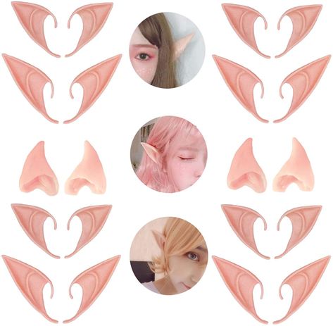 Half Elf Ears, Goblin Ears, Long Elf Ears, Types Of Elves, Cosplay Elf, Half Elf, Elf Cosplay, Fairy Ears, Elf Ears