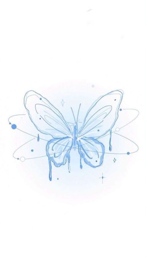 Iphone Wallpaper Violet, Baby Blue Wallpaper, Blue Butterfly Wallpaper, Blue Drawings, Desain Quilling, Cute Blue Wallpaper, Pastel Butterflies, Butterfly Background, Blue Wallpaper Iphone