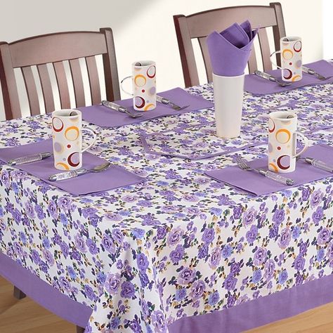 Purple Border, Mantel Redondo, Square Tablecloth, Rectangle Table, Cotton Tablecloths, Table Linen, Farmhouse Kitchen Decor, Indian Cotton, Table Accessories