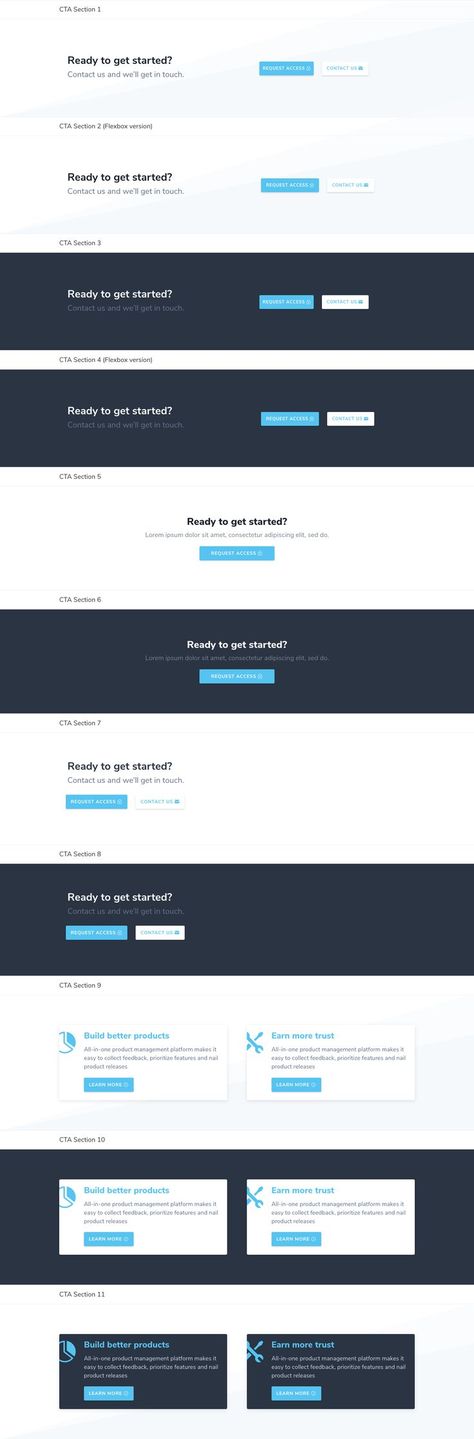 CTA (Call to Action) Sections focus the users attention on performing a specific action. These sections include a combination of Text and Button Modules, providing a range of options you can experiment with within your own page design. You can pick and choose which Section to use and either create your own preset from it or copy/paste the Section into your own pages and then customize it within your own system. Cta Section Web Design, Call To Action Web Design, Call To Action Button Design, Call To Action Design, Cta Design, Call To Action, Copy Paste, Ui Ux Design, Button Design