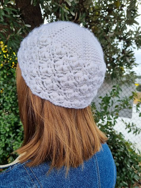 Crochet Lace Beanie, Beanie Pattern Free, Crochet Wear, Crochet Beanie Pattern Free, Crochet Beanies, Crochet Beanie Hat, Crochet Beanie Pattern, Crocheted Lace, Puff Stitch