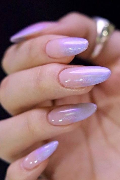 Ombre Nail Colors, Ombre Chrome Nails, Purple Chrome Nails, Orange Ombre Nails, Purple Ombre Nails, Blue Ombre Nails, Ombre Nail Art Designs, Purple Nail Art, Lilac Nails