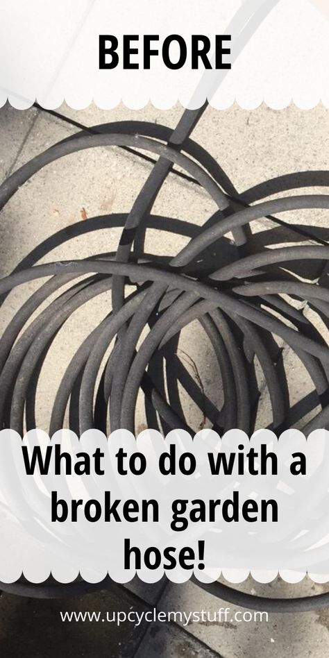 Recycled Garden Hose, Repurposed Junk, Recycled Garden Art, Cheap Garden, Recycled Art Projects, Upcycle Garden, Your Trash, Garden Junk, Garden Hoses