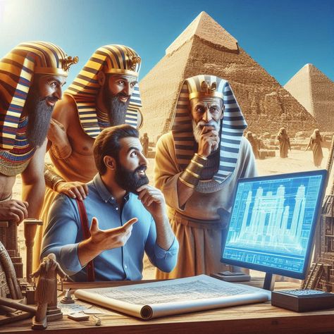 Did Freemasonry start with the Egyptians? Ancient Egyptian influencers: 'Just finished another pyramid build. Like and subscribe for more megalithic content!' 🏛️👍 #AncientInfluencers #BuildingBuzz Egyptian Man, Pyramid Building, Subscribe For More, Ancient Egyptian, Computer Science, Pyramid, Scientists, Egypt, Science