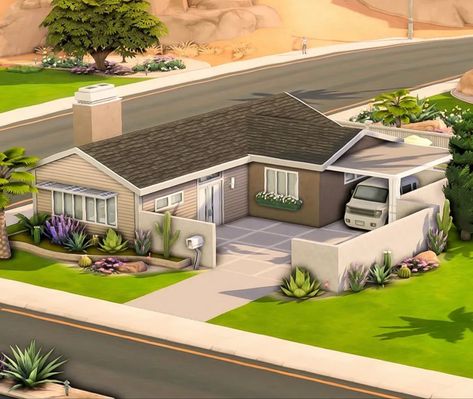 Sims 4 Modern Build, Sims 4 Houses Oasis Springs, Oasis Springs Sims 4, Sims 4 Arch, Sims 4 Build Ideas Layout, Sims 4 Oasis Springs House, Newcrest Sims 4 Layout, Sims 4 Houses Layout, Oasis Springs