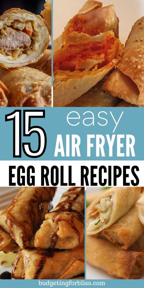 How To Make Egg Rolls In Air Fryer, Chili Egg Rolls, Eggrolls Recipe Easy Air Fryer, Healthy Eggroll Recipe Air Fryer, Leftover Egg Roll Wrappers, Eggroll Recipes Air Fryer, Airfry Eggroll, Variety Egg Rolls, Easy Egg Rolls Air Fryer